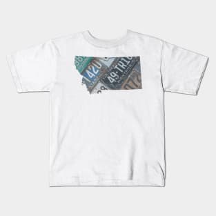 Vintage Montana License Plates Kids T-Shirt